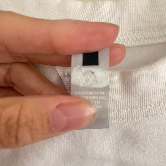 Athleta Sweatshirt Women's XXS Limitless Graphic White Sweatshirt Cotton Blend - Picture 7 of 8